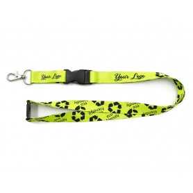 Lanyard ecologici RPET con Fibbia e Sgancio