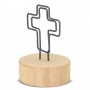 CLIP MEMO CON BASE IN LEGNO CRUCI 10543|Souvenirs e Scatoline|StampaFast