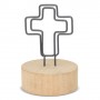 CLIP MEMO CON BASE IN LEGNO CRUCI 10543|Souvenirs e Scatoline|StampaFast