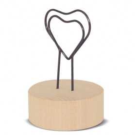 CLIP MEMO CON BASE IN LEGNO LOVE U 10541