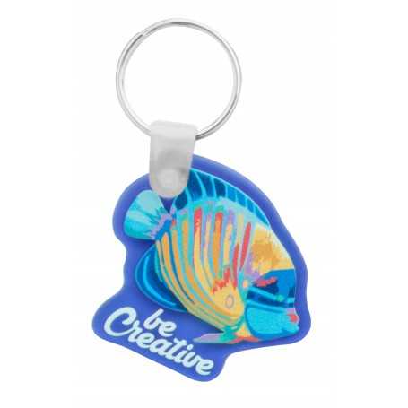 Portachiavi personalizzabile Blu trasparente