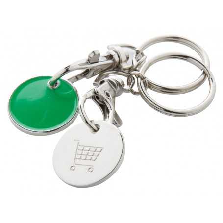 Portachiavi con gettone Verde