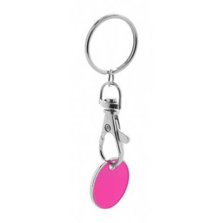Portachiavi con gettone Fucsia
