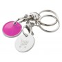 Portachiavi con gettone Fucsia
