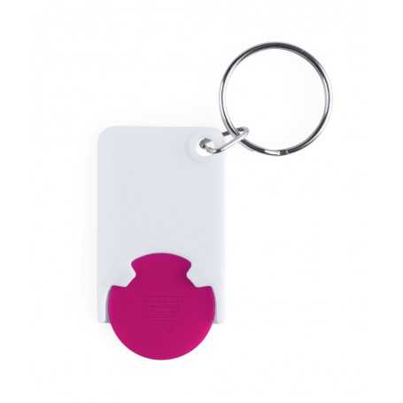 Portachiavi con gettone Fucsia
