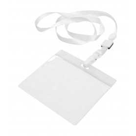 Lanyard porta badge Bianco