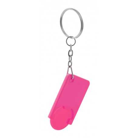 Portachiavi con gettone Fucsia