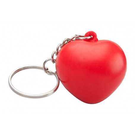 Palla antistress con portachiavi Rosso