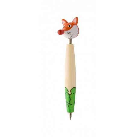 Penna a sfera in legno, volpe Beige