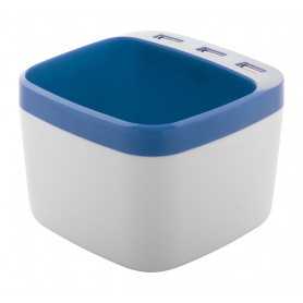 Portapenne con hub USB Blu