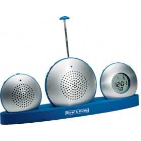 Dittafono-radio-orologio Argento