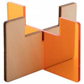 Portacandela Arancione trasparente