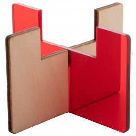 Portacandela Rosso trasparente