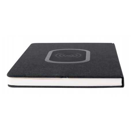 Quaderno con caricabatterie Nero