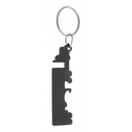Portachiavi con apribottiglie Nero