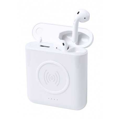 Auricolari con power bank Bianco