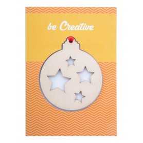 Biglietto Natalizio, sfera Naturale