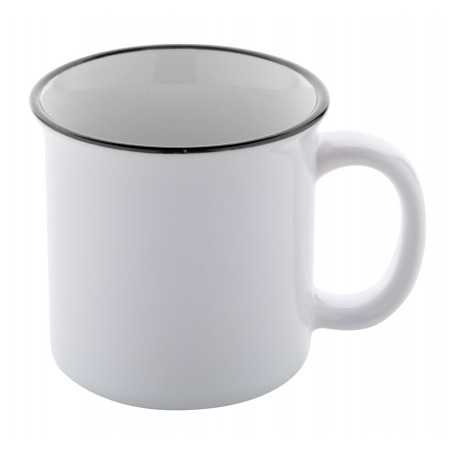 Tazza mug vintage per sublimazione. Nero