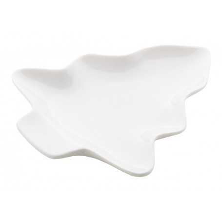 Piatto Natalizio, albero Bianco