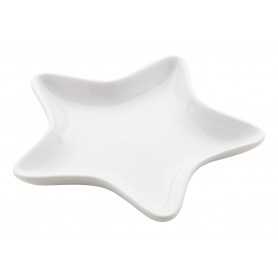 Piatto natalizio, stella Bianco