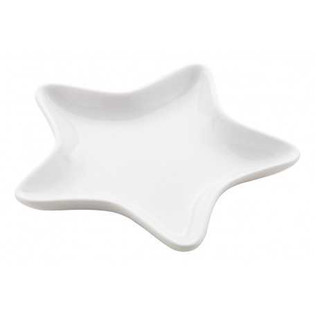 Piatto natalizio, stella Bianco