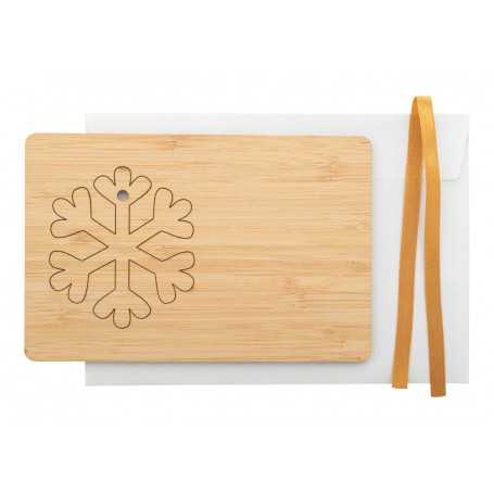 Biglietto Natalizio, fiocco di neve Naturale