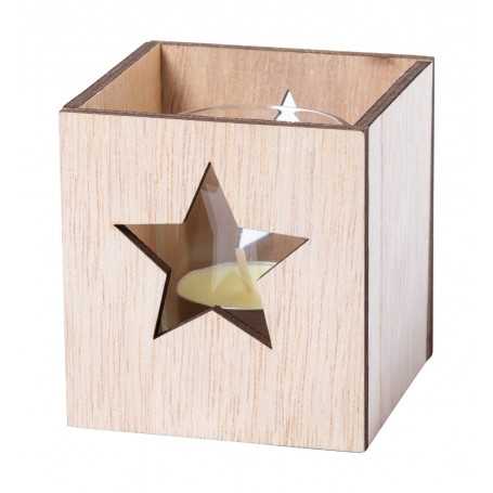 Decoro albero Natale, candela Naturale