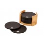Set sottobicchieri in RPET Nero