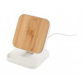 Caricabatterie wireless con supporto cellulare Bianco