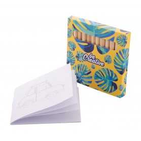 Set per colorare personalizzabile a tema veicoli Bianco