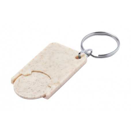 Portachiavi con gettone carrello Naturale
