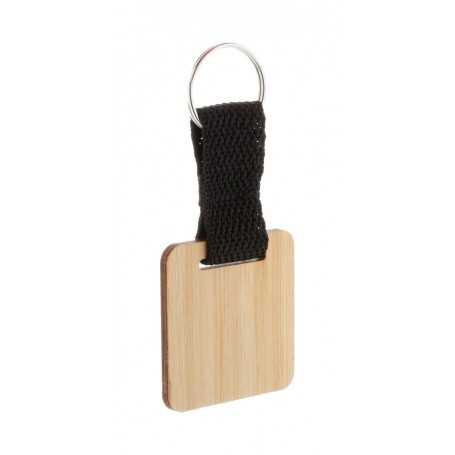 Portachiavi in bamboo, quadrato Naturale