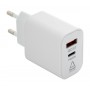 Caricabatterie USB da parete in ABS riciclato (RABS) Bianco