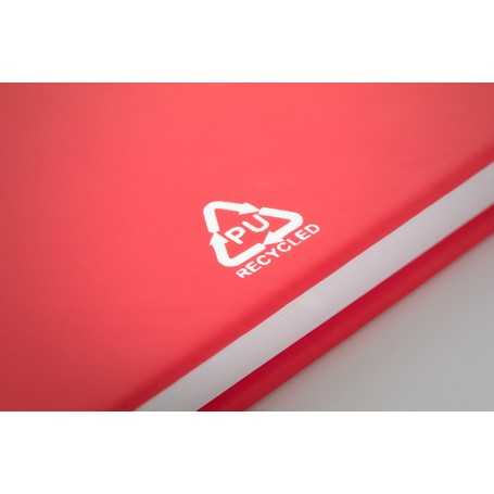 Quaderno in PU riciclata (RPU) Rosso