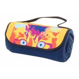 Coperta in pile RPET personalizzabile Blu scuro