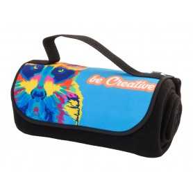 Coperta in pile RPET personalizzabile Nero