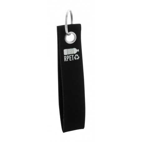 Portachiavi in feltro RPET Nero