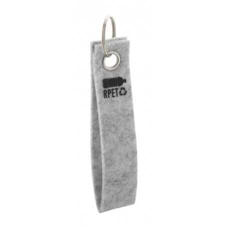 Portachiavi in feltro RPET Grigio