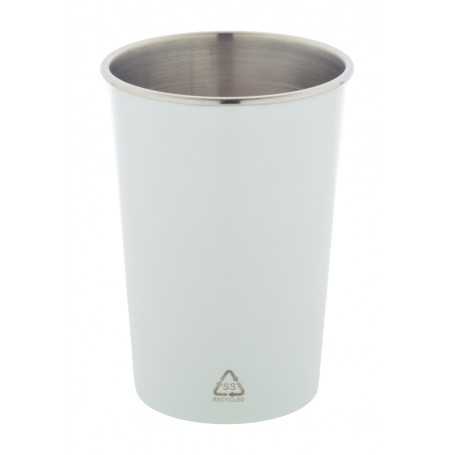 Tazza bicchiere in acciaio Bianco