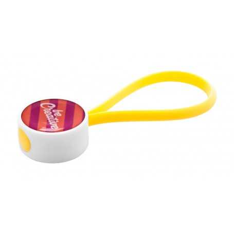 Portachiavi personalizzabile - elastico Giallo