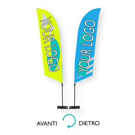 Bandiera a Vela con STAMPA FRONTE - RETRO