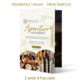 Pieghevole 150x265 mm. piega semplice