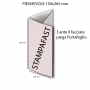 Pieghevole 150x265 mm 3 ante 6 facciate piega portafoglio