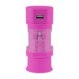 Adattatore da viaggio Fucsia