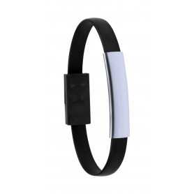 Bracciale con caricabatteria USB Nero