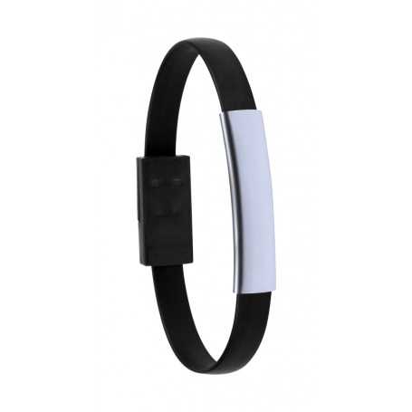 Bracciale con caricabatteria USB Nero