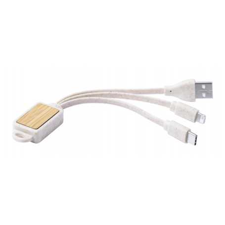 Portachiavi con cavetteria USB Beige