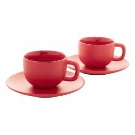 Set tazze da cappuccino Rosso