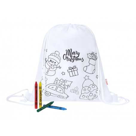 Sacca natalizia da colorare Bianco