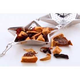 Infusore per tè a tema natalizio, stella Argento